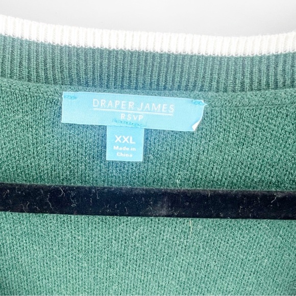 ✅ Draper James RSVP Women’s Button Down Belt Cardigan Green w/White Size XXL - Picture 5 of 5